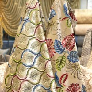 Tissu Velours Brodé